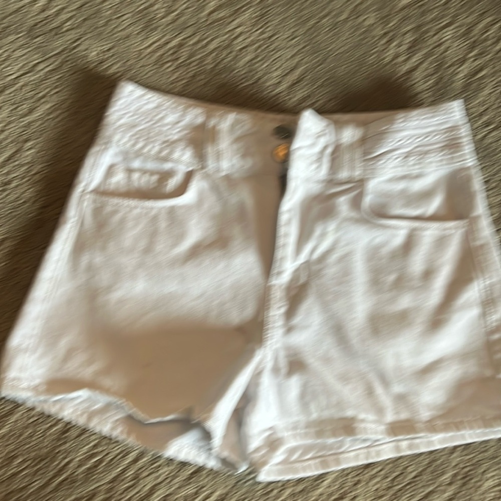White denim shorts